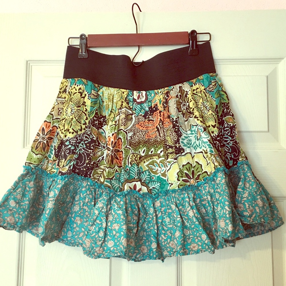Cute print elastic skirt